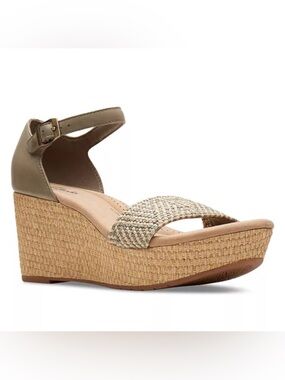 Clarks Rose Ease Wedge Heeled Sandal